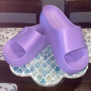 Madden Girl Purple Slide Sandals